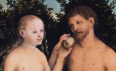 An illustrative depiction of Adam and Eve 